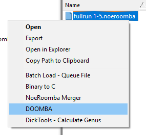 New Roomba context menu items.